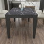 Hanah Home Bud Mesa de Comedor Negro y Mármol